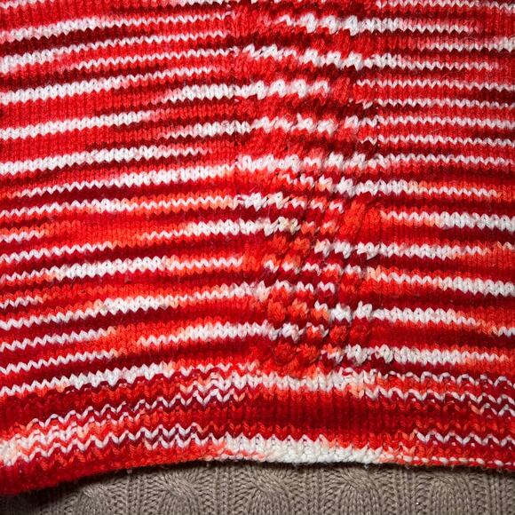 Vintage Handmade Womens Cropped  Handmade Holiday Sweater Medium Knit Wool - Picture 6 of 11